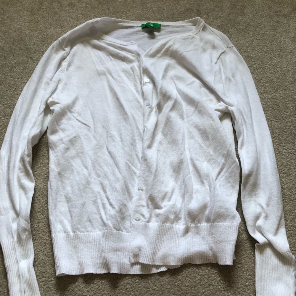 Womens medium white cardigan